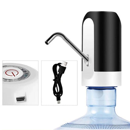 Electric Water Bottle Pump Dispenser Drinking Usb Button Black White Drinking