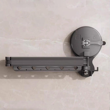 2/3/4-Bar Adjustable Foldable Retractable Clothes Drying Rack Suction Cup Hanger