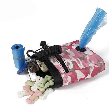 Puppy Pet Dog Obedience Training Treat Bag Feed Pouch & Training Whistle Clicker
