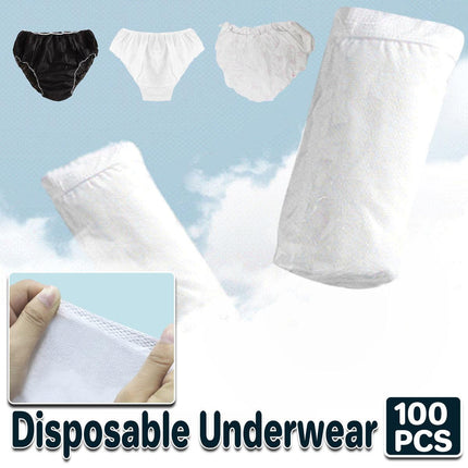 100PCS Disposable Nonwoven Sauna Spa Travel Briefs Women Thickened Panties