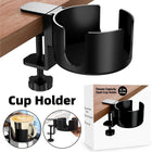PunUnder Desk Table Clamp Mug Holder Stand Adjustable Coffee Cup Organizer