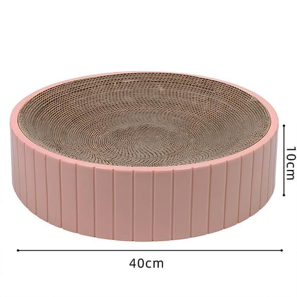 2In1 Cat Scratching Board Round Cat Scratcher Pad Lounge Bed Bowl Pet Sofa House