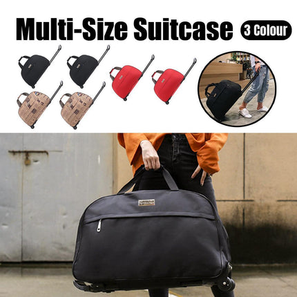Wheeled Travel Duffle Trolley Bag Carry On Rolling Luggage Suitcase Tote Durable