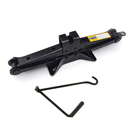 2 Ton Scissor Jack Car Van Wind Up Tyre Lift Chrome Crank Handle Emergency Tool