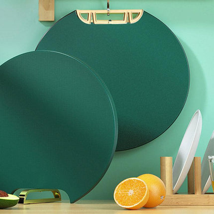 Round Green Plastic Kitchen Chopping Board Household Food Cutting Board Tool