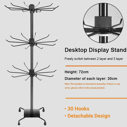 3-Tier Rotating Sock Rack Accessories Hanging Display Stand Organizer for Storage