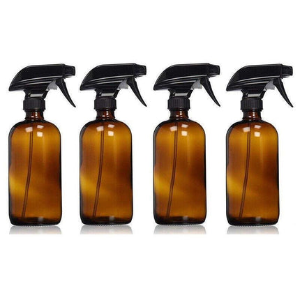 Amber Round Glass Spray Bottles Ontainer Essential Oils Aromatherapy - Aimall