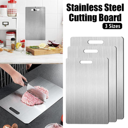 Double-Sided Stainless Steel Cutting Board Household Kitchen Chopping Board