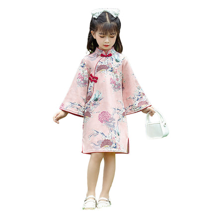 Spring New Long Sleeve Improved Cheongsam Dress