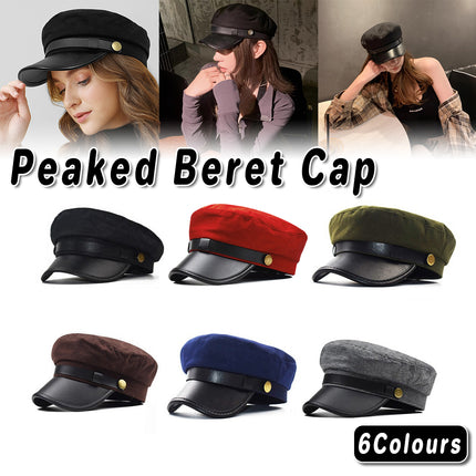 Womens Beret Cap Duckbill Newsboy Hat Casual Octagonal Hat Fashion Vintage