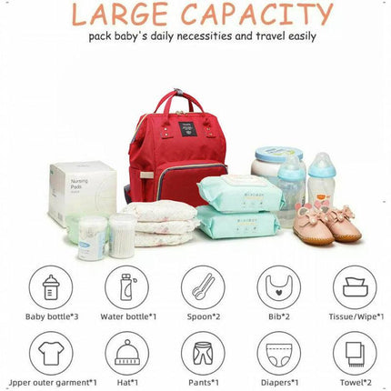Luxury Multifunctional Baby Diaper Nappy Backpack Maternity Mummy Changing Bag - Aimall