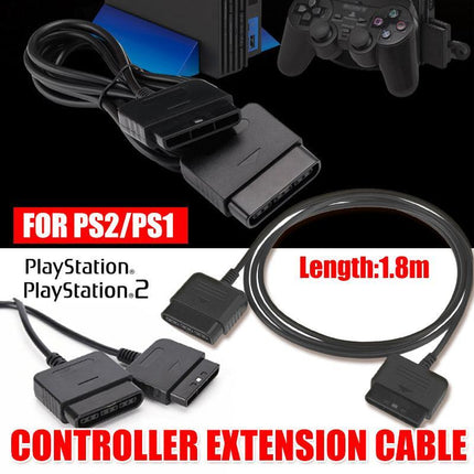 1.8m Controller Extension Cable Cord For Sony Playstation 1 2 PS2/PS1 Console - Aimall