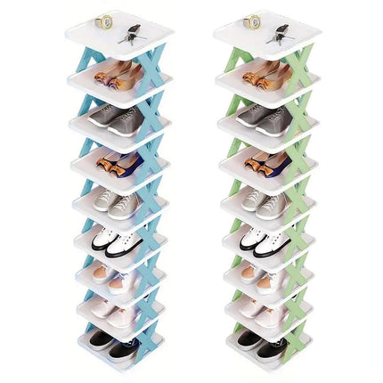 Simple Shoe Rack Home Use Space Saving Clip Storage Organizer Cabinet Stand