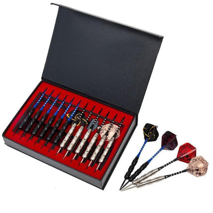 12Pcs 23g Brass Tip Dart Set with Aluminum Barrel and Case - Aimall