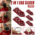 5PCS Multi-Functional Egg Slicer Two-in-One Cutter Household Kitchen Tool