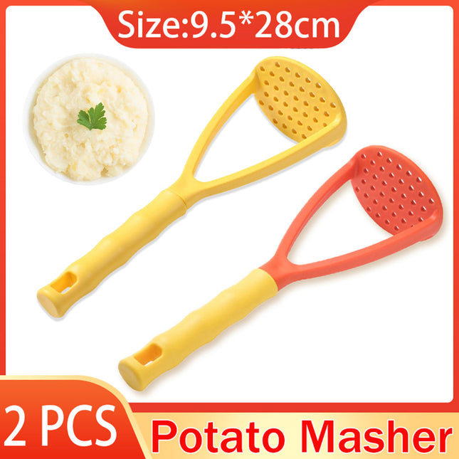 2pcs Household Mud Press Potato Masher Pumpkin Hammer Kitchen Mash Tool Set