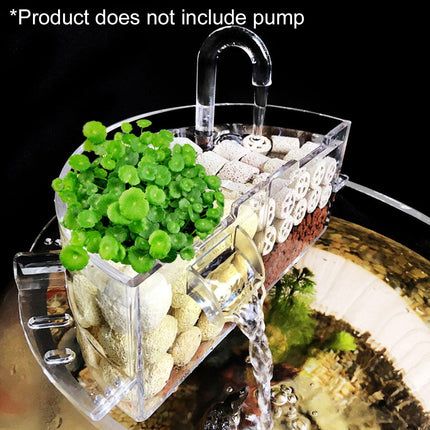 Round Fish Tank Filter Box Aquarium Trickle Box Small External Top Quiet Water Purification Three-in-One Filter