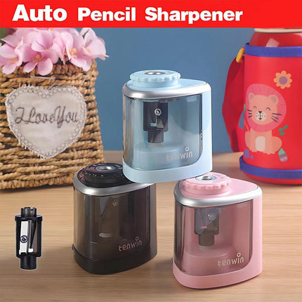 Automatic Electric Pencil Sharpener Operated Students Desktop With 2 Blades