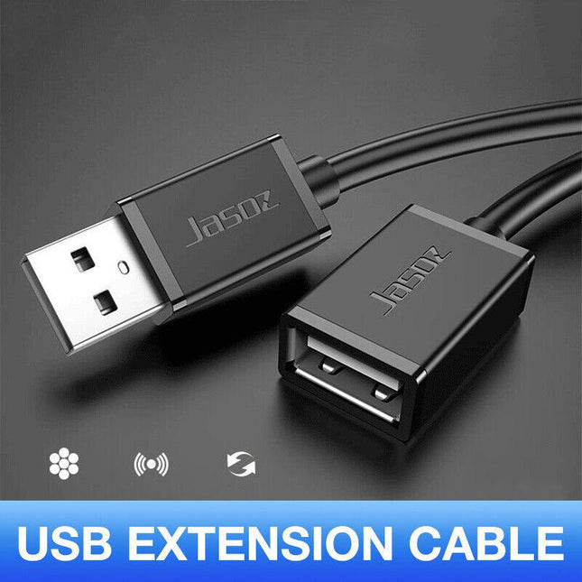 Jasoz Usb Extension Data Cable 2.0 A Male To A Female Long Cord For Laptop Pc - Aimall