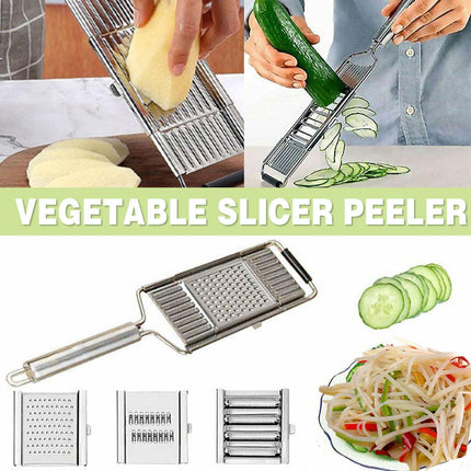 Multi-Purpose Vegetable Slicer Peeler Stainless Steel Grater Shredder Cutter