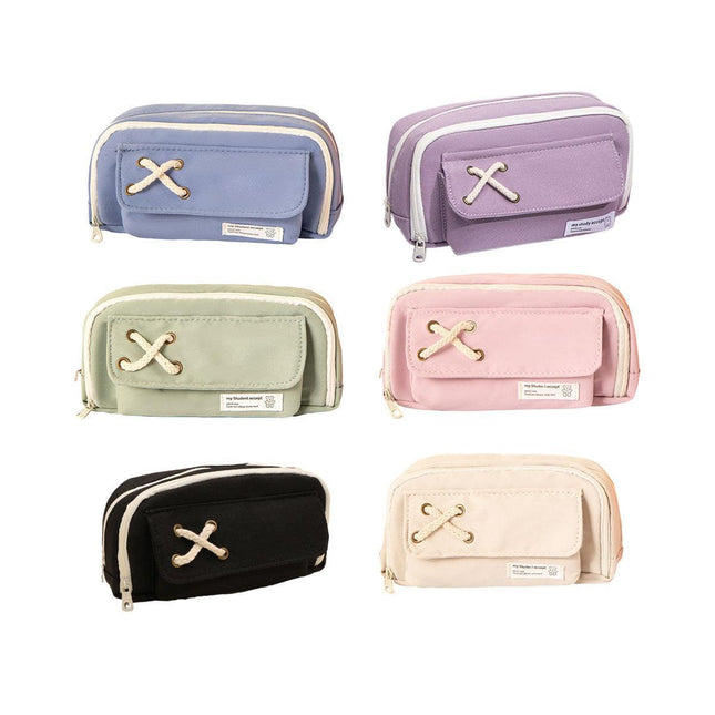 Stylish Officeworks Pencil Case Large Capacity Stationery Organizer 6 Colours