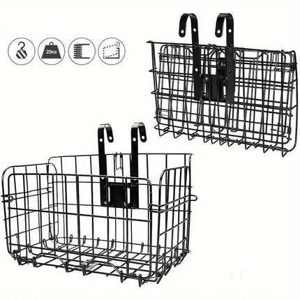 Foldable Bicycle Basket Front and Rear Hanging Storage Rack Bike Accessories