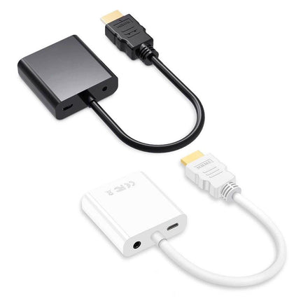 Jasoz 1080P Hdmi Male To Vga Female Video Adapter Cable Converter Chipset