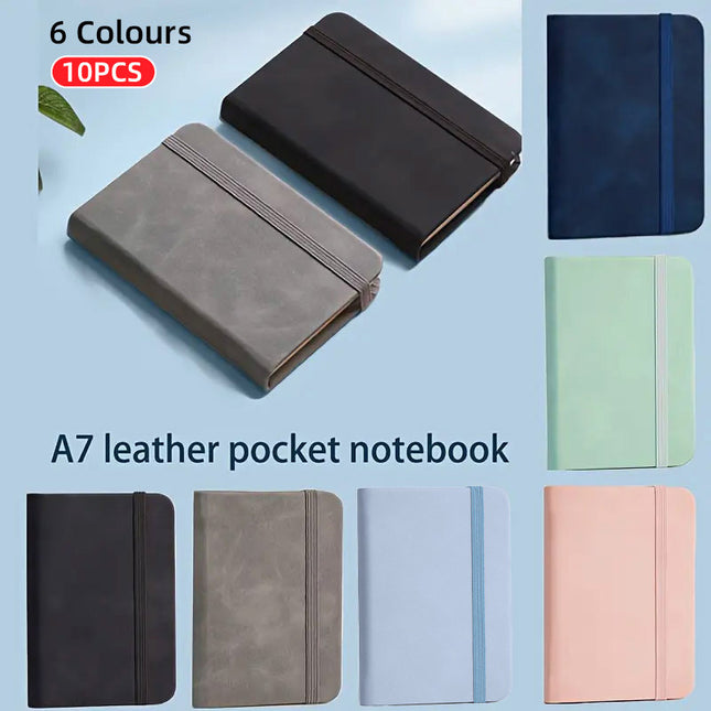10pcs Mini Pocket Notebook A7 Small Portable Notepad for Office School Use