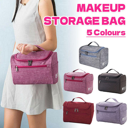 Womens Cosmetic Bag Make Up Case Travel Toiletry Wash Organiser Vanity Nail Box