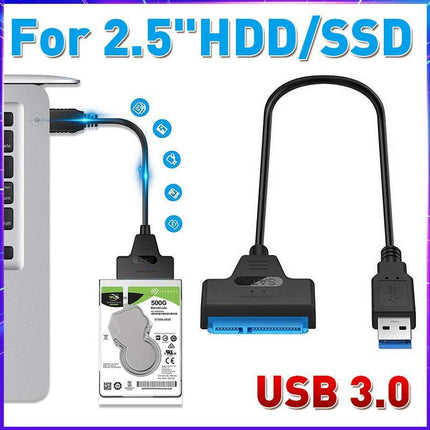 USB 3.0 to SATA External Converter Adapter Cable Lead for 2.5" HDD SSD SATA III - Aimall