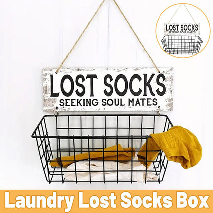 Laundry Room Sock Storage Shelf Wall Decor Organizer for Socks and Accessories