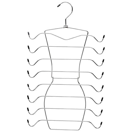 2pcs 8 Tier Metal Clothes Hanger Underwear Storage Organizer Stainless Steel
