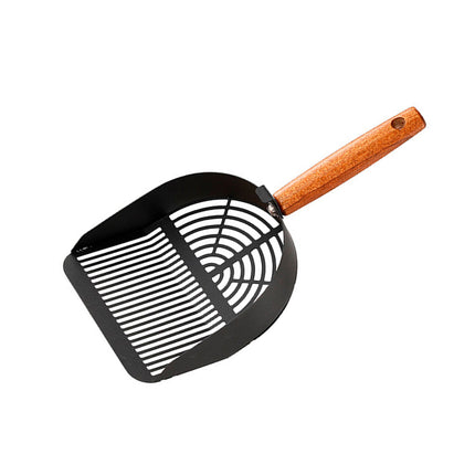 Stainless Steel Cat Litter Shovel with Wooden Handle Large Pet Cleaning