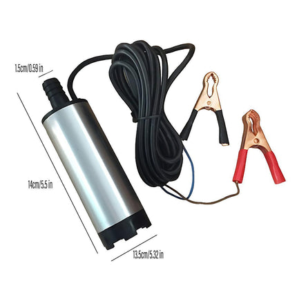 DC12V Aluminium Diesel Fuel Pump Submersible Transfer Vessel Water Oil Car Auto