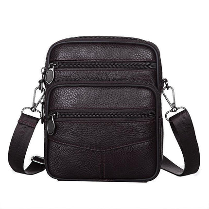Crossbody Bags Leather Wallet Side Shoulder Messenger Handbag for Men