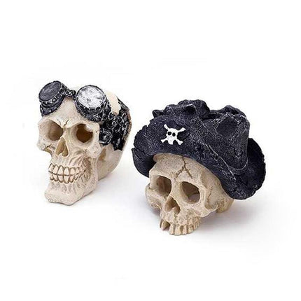 Artificial Fake Skull Head Bone Aquarium Ornament Fish Tank Decoration