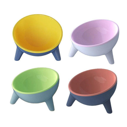 Raised Cat Bowl Pet Feeder Pet Bowl Elevated Dog Bowls 15° Tilted Pet Water Bowl