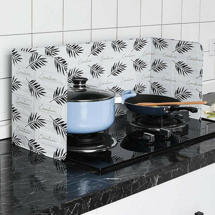 Kitchen Oil Splash Guard Wall Foil Protector Stove Cover Removable Baffle Screen - Aimall