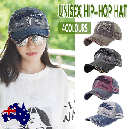 Trucker Baseball Cap Unisex Hip-Hop Hat Sport Snapback Men Adjustable Women Au