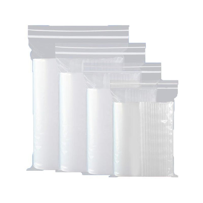 100X Bulk Clear Resealable PE Plastic Zip Bags