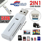 2 In 1 USB 3.0 Card Memory Reader High Speed SD SDHC SDXC Micro Writer Adapter - Aimall