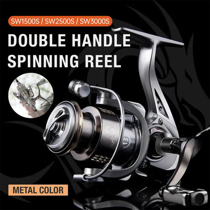 Double Handle Fishing Reel High-Speed Spinning Reel for Freshwater Saltwater