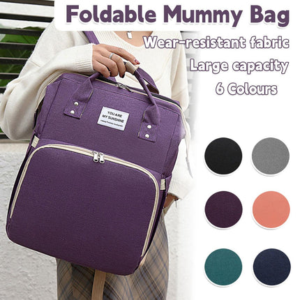 Foldable Travel Backpack with Built In Portable Rest Mat and Storage Compartments