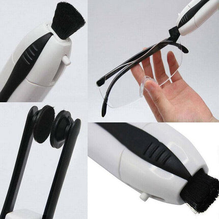 Portable Best Eyeglass Sunglass All In One Glasses Lens Cleaner Brush Hot Au
