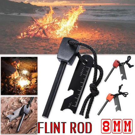 Magnesium Flint Rod Stone Fire Starter Lighter Emergency Survival Camping Hiking - Aimall