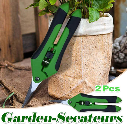 2Pcs Pruning Shears Plant Scissors Trim Trees Snips Branch Garden Secateurs Tool