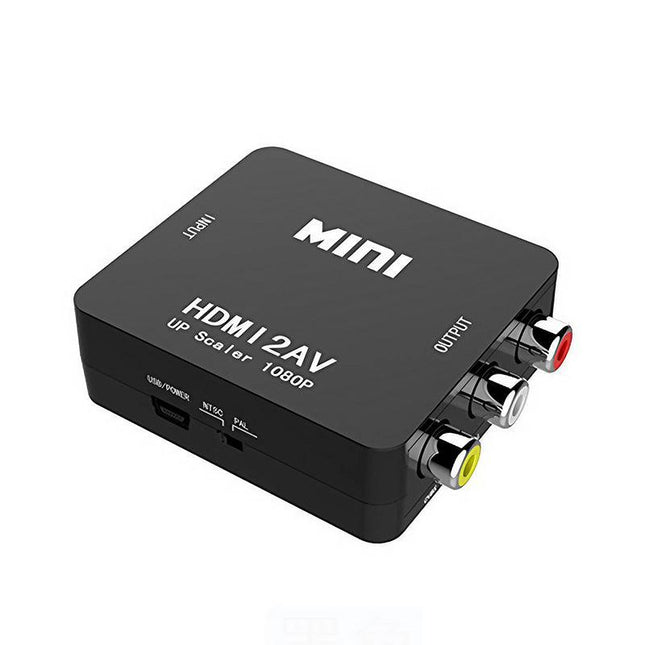 HDMI to RCA Composite AV CVBS 3RCA Video Cable Converter 1080p Downscaling Black
