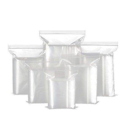 100/200/300/500PCS 100micron Bulk Resealable Zip Bags Pe Clear Plastic Bag Zipper Au - Aimall