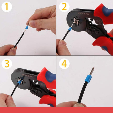 Bootlace Ferrule Crimper Set 1201x 0.25-10mm² Cord End & Ratchet Plier Crimping Kit