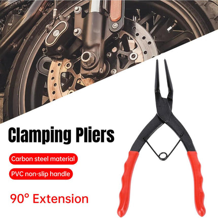 Spring Long Nose 90 Degree Bent Retaining Snap Ring Plier Clip Circlip Removal Tool